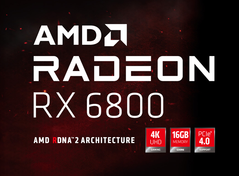 PowerColor RED DRAGON Radeon RX 6800 Video Card